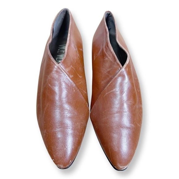 Vice Versa Shoes - Womens Vice Versa - Made In Spain - Vintage Leather "Elf" Shoes / Flats - 7B